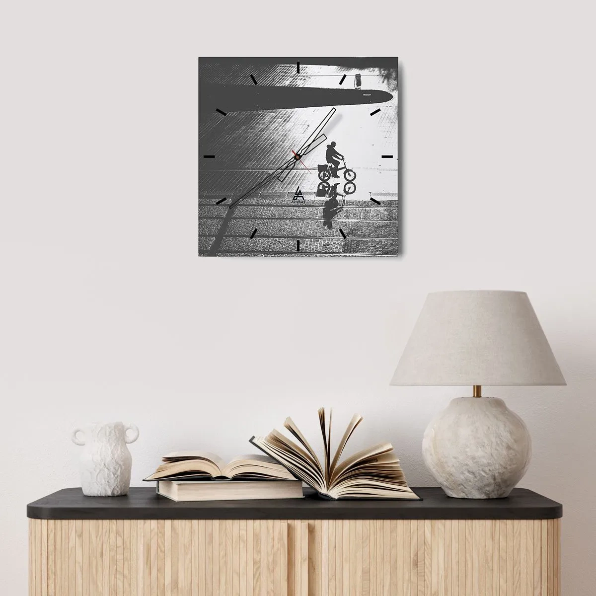 Orologio da parete - Orologio in Vetro - Avanti, attraverso la città - 30x30 cm