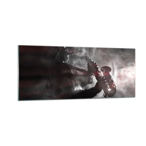 Quadro su vetro - Nei fumi del jazz - 100x40 cm