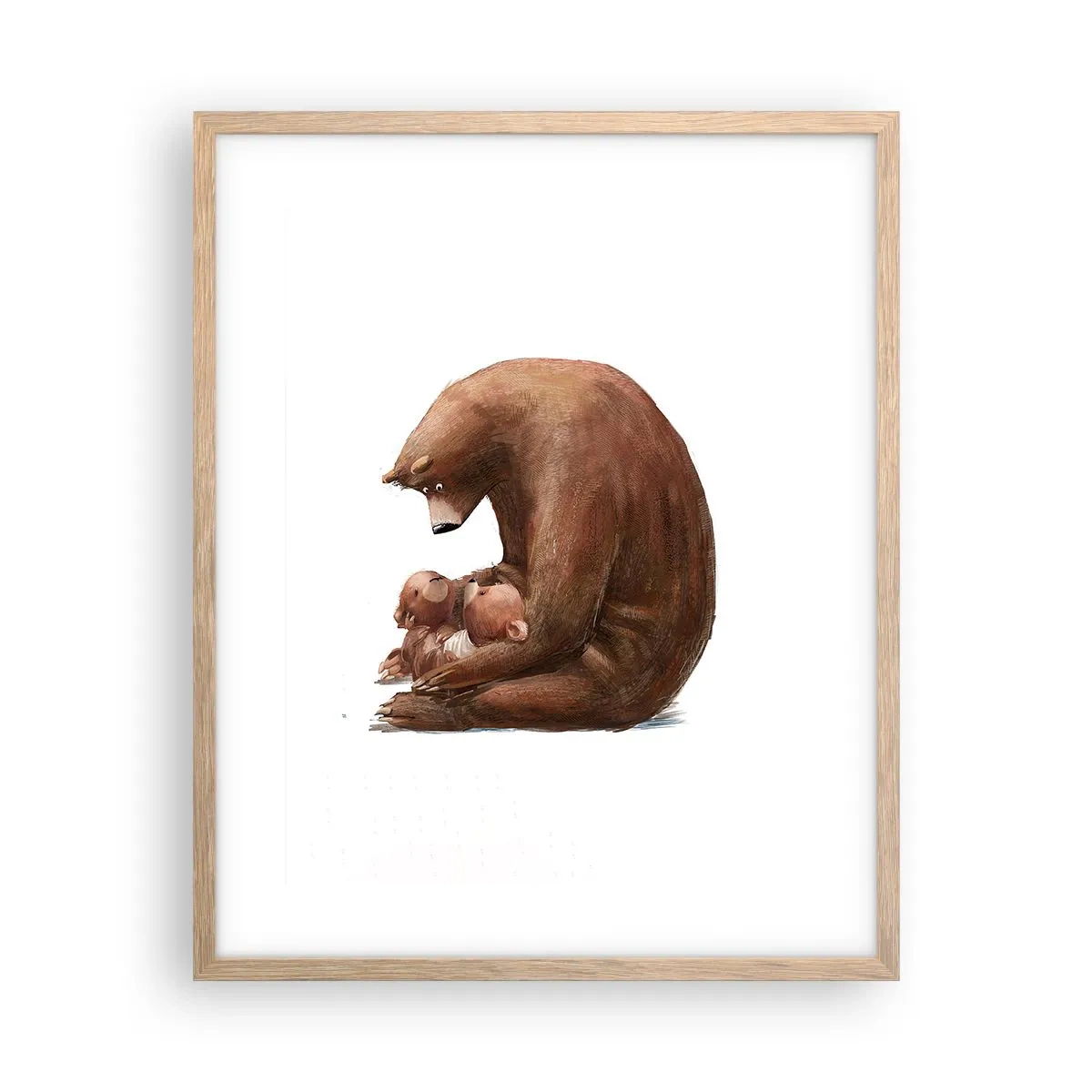 Poster in cornice rovere chiaro - Sogni d'oro, bambini - 40x50 cm