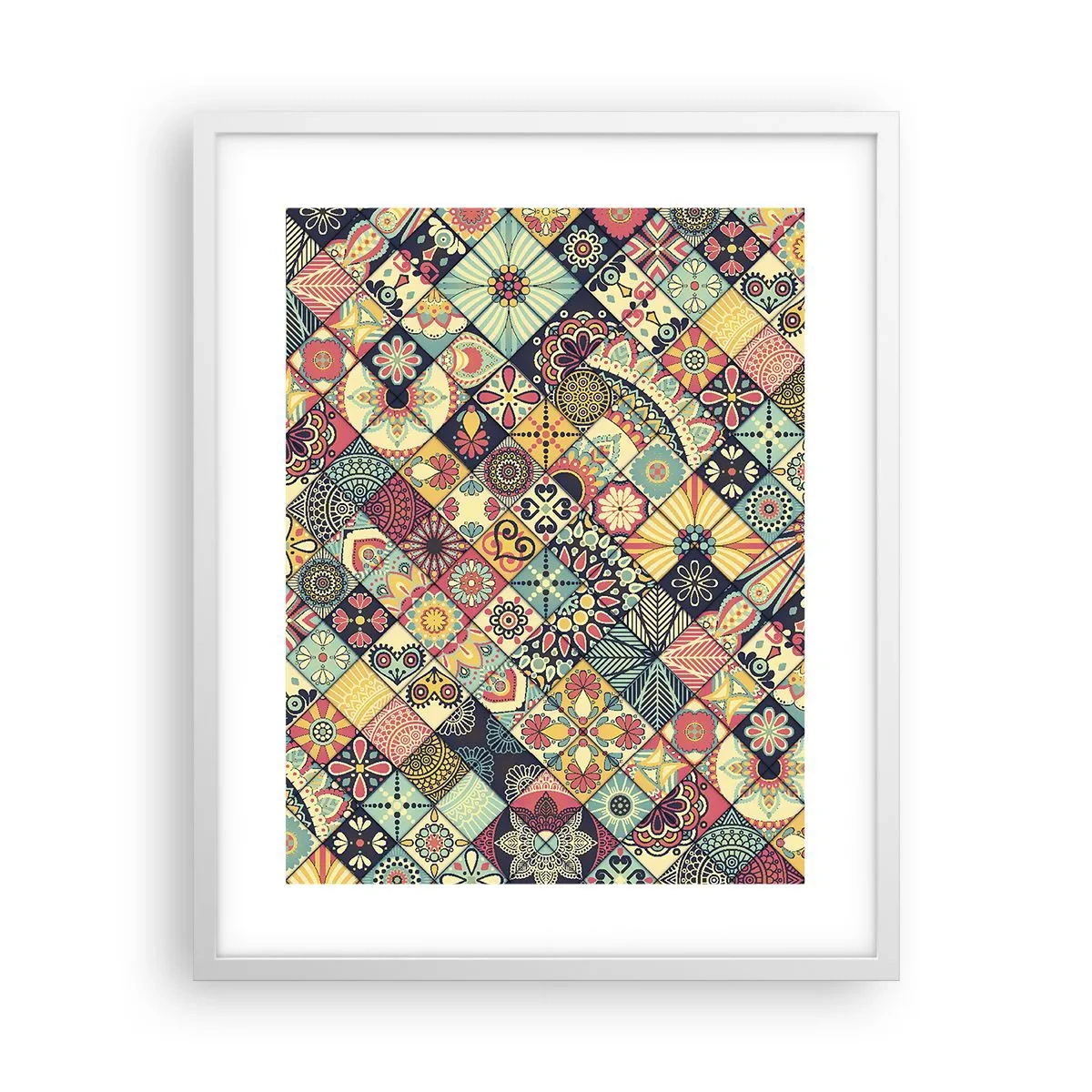 Poster in cornice bianca - L'atmosfera del Marocco - 40x50 cm