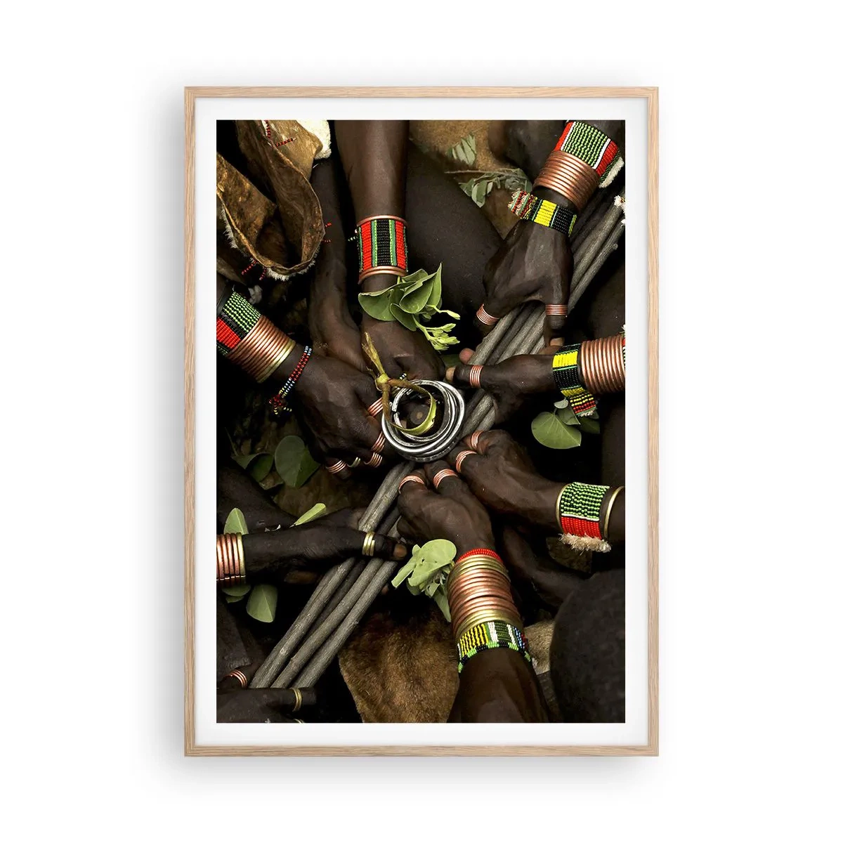 Poster in cornice rovere chiaro - Siamo insieme - 70x100 cm