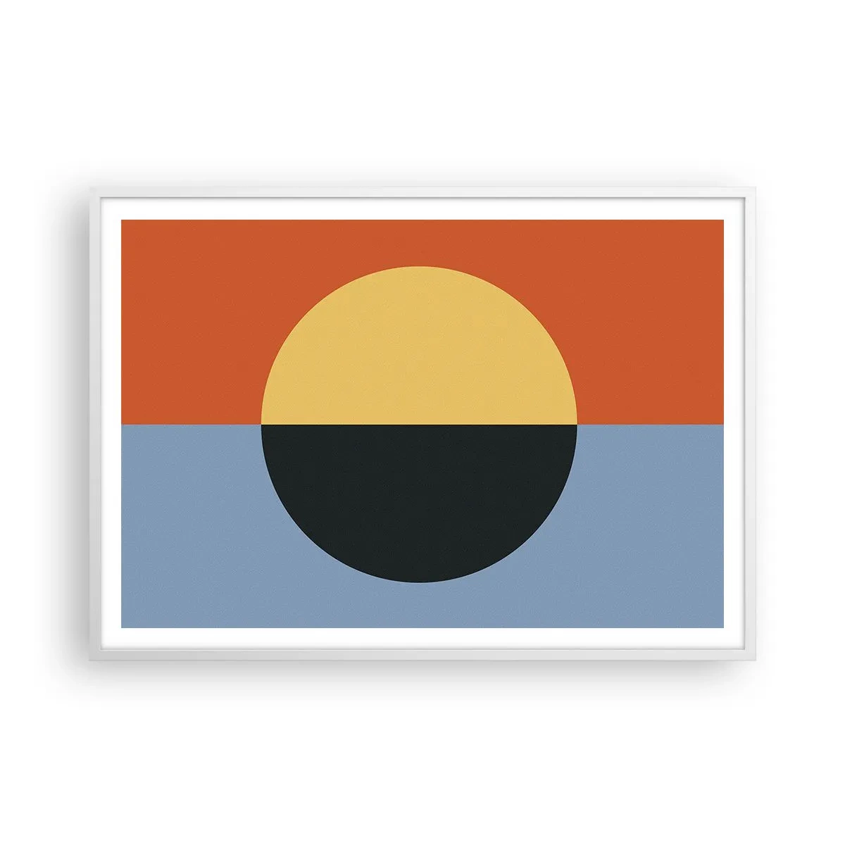 Poster in cornice bianca - Composizione di caldo e freddo - 100x70 cm