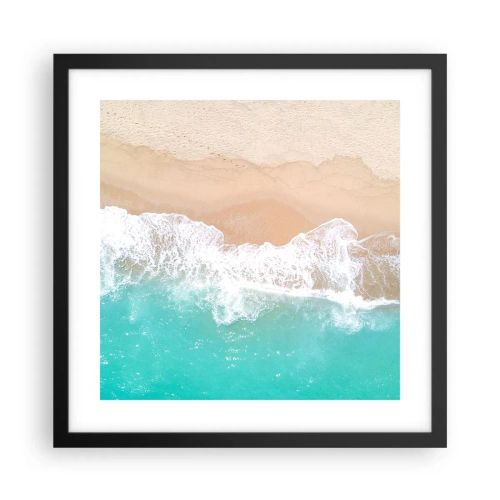 Poster in cornice nera - Un tocco carezzevole - 40x40 cm
