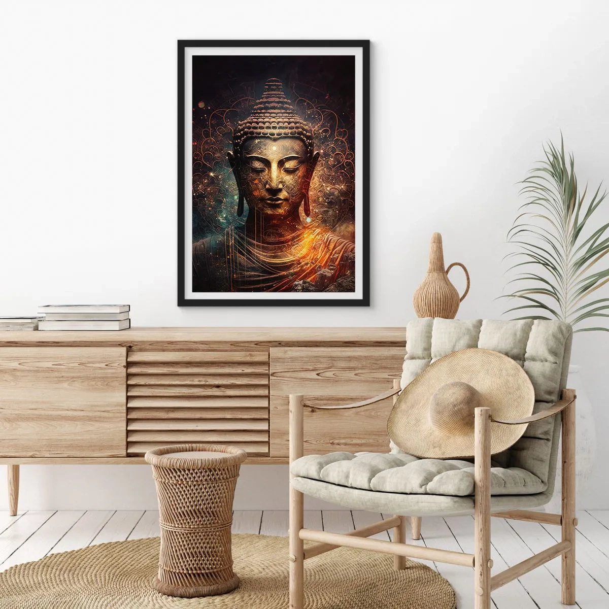 Poster in cornice nera - Equilibrio spirituale - 61x91 cm