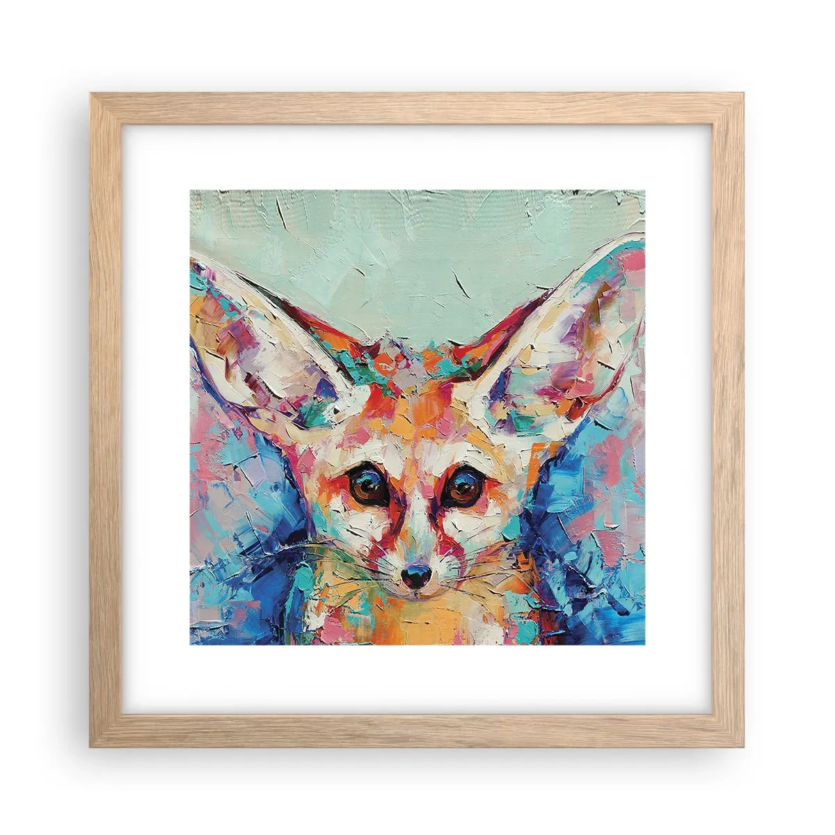 Poster in cornice rovere chiaro - Siete pronti per me? - 30x30 cm