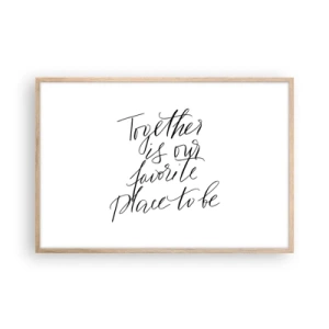 Poster in cornice rovere chiaro - Anche tu lo senti? - 91x61 cm