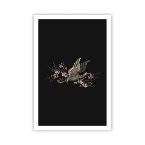 Poster - Uccello esotico ricamato - 61x91 cm