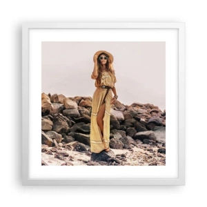 Poster in cornice bianca - La magia delle pietre - 40x40 cm