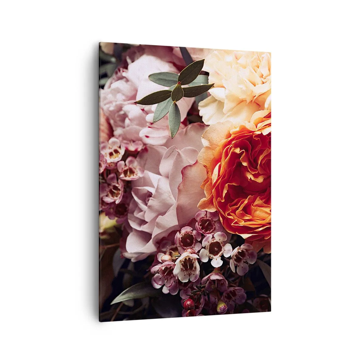 Quadro su tela - Stampe su Tela - Un primo piano di una composizione floreale colorata - 70x100cm - Avvolti dalla bellezza - Decorazione murale moderna per soggiorno e camera da letto ARTTOR