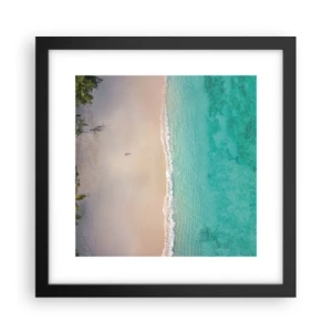 Poster in cornice nera - Spiaggia del paradiso - 30x30 cm