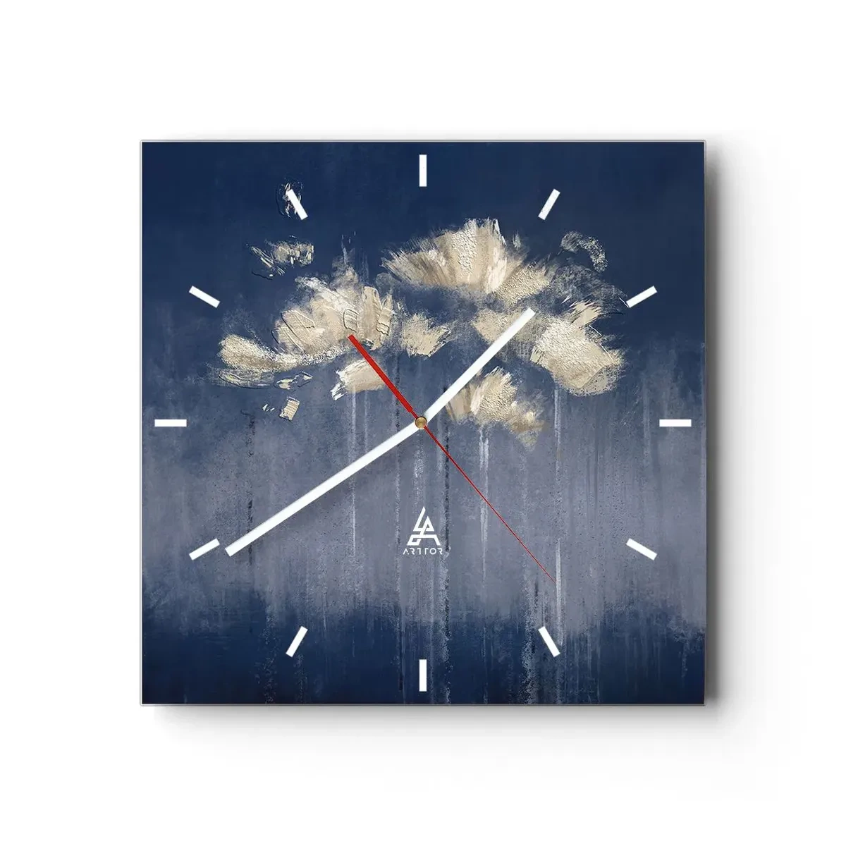 Orologio da parete - Orologio in Vetro - Come petali al vento - 40x40 cm