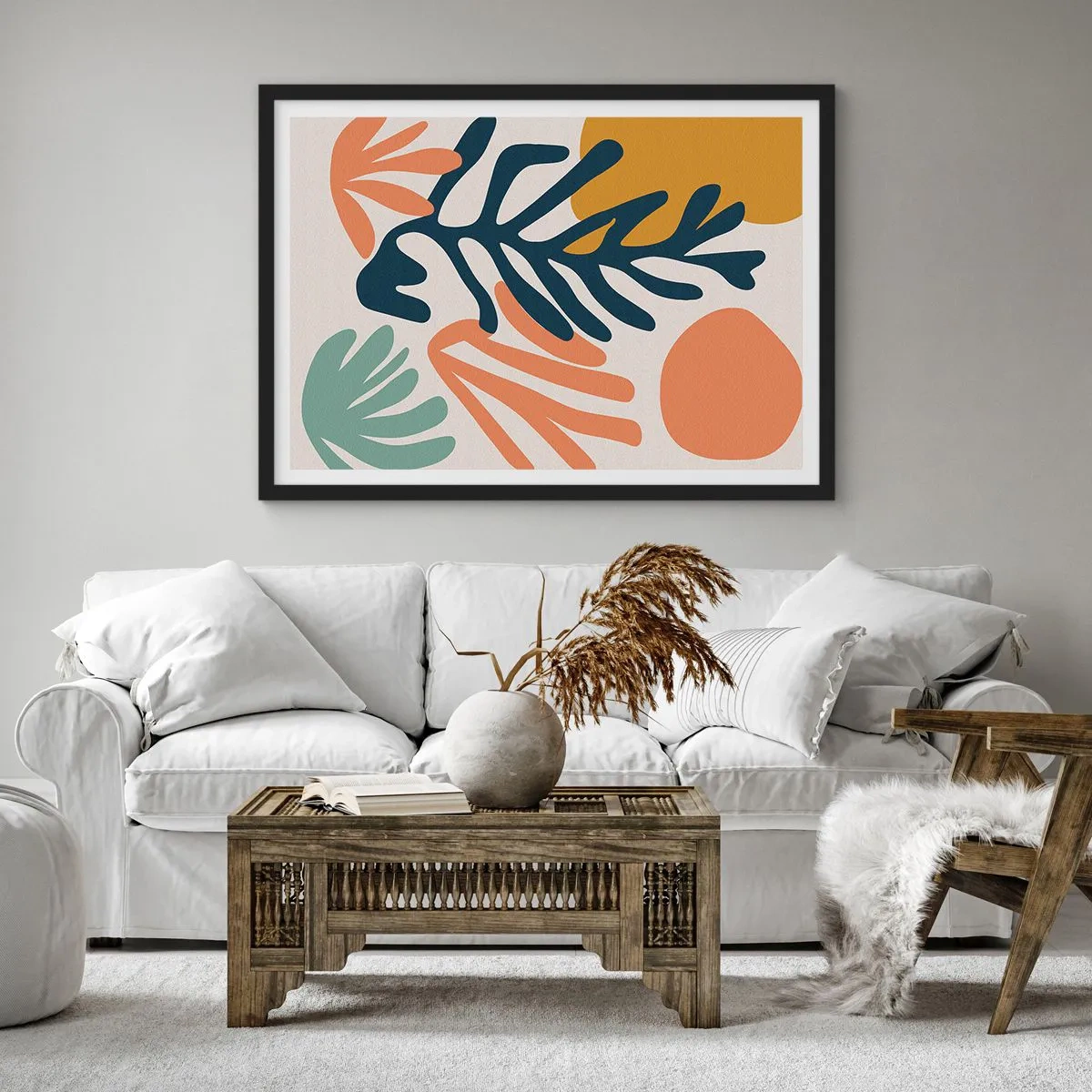 Poster in cornice nera - Mare di coralli - 40x30 cm