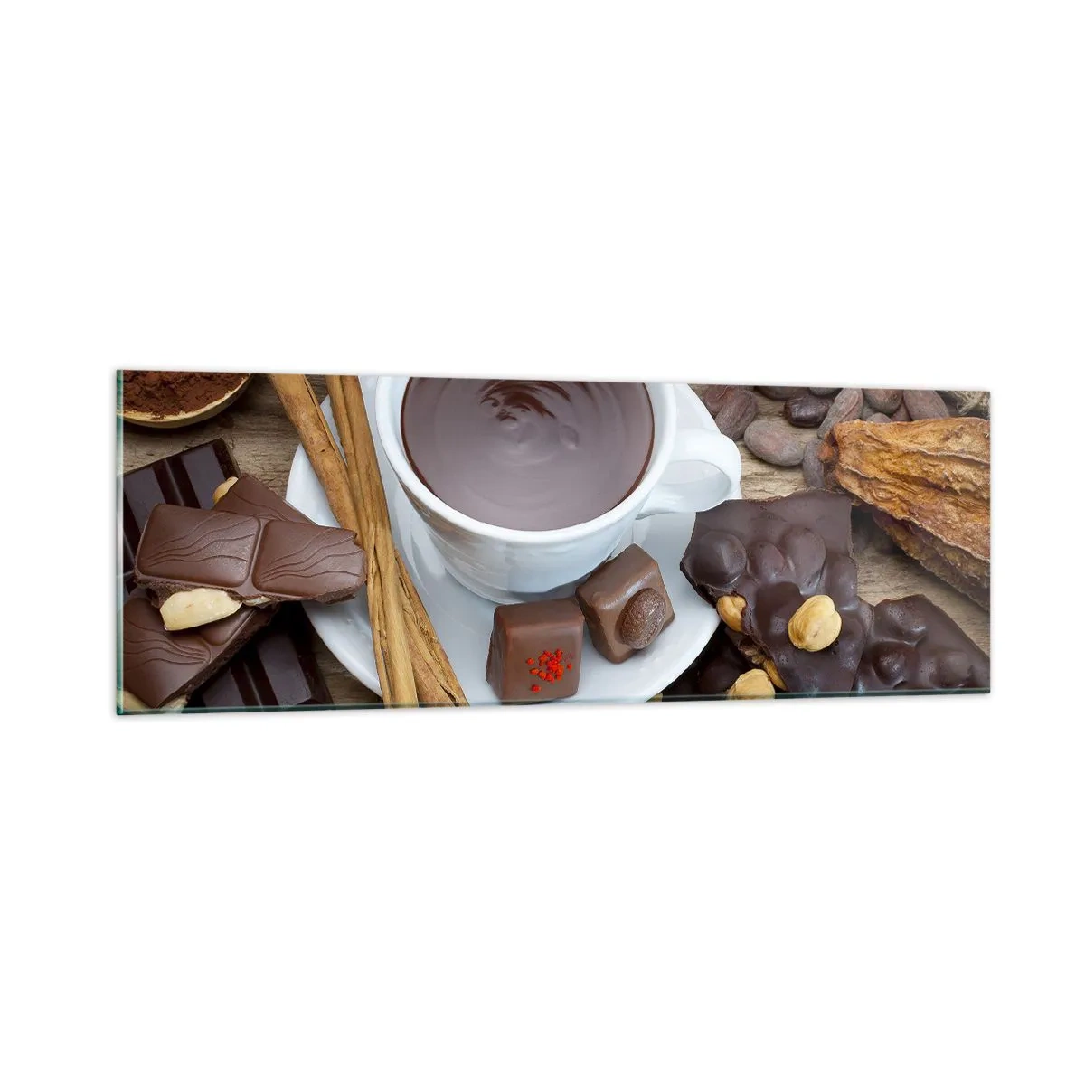 Quadro su vetro - Dalla fantastica fabbrica di cioccolato - 90x30 cm