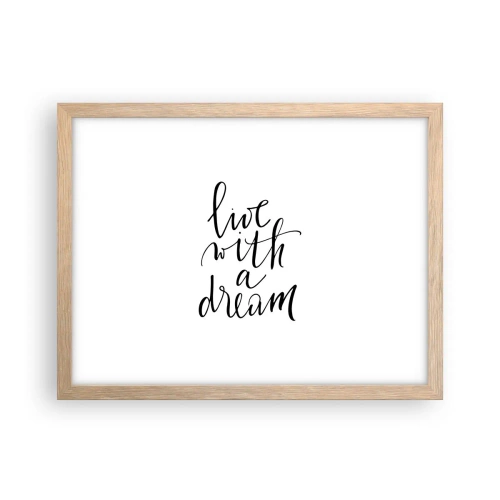 Poster in cornice rovere chiaro - Of course - 40x30 cm