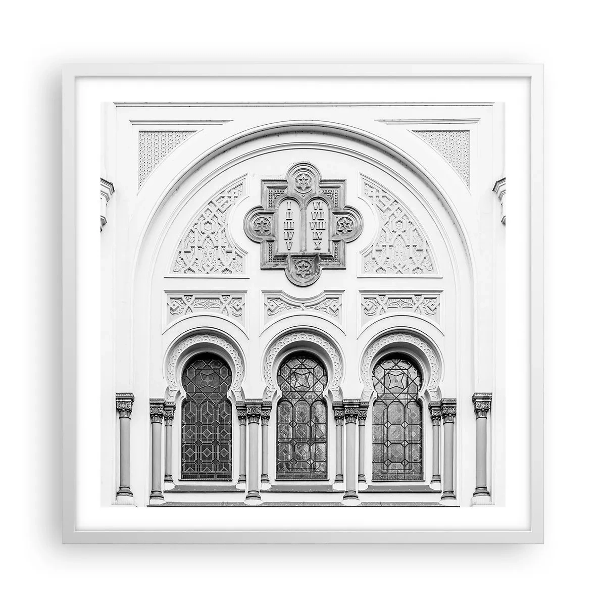Poster in cornice bianca - Al confine delle culture - 60x60 cm