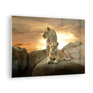 Quadro su vetro - Maestà Reale - 70x50cm - Maestà reale - Decorazione murale moderna per soggiorno e camera da letto ARTTOR