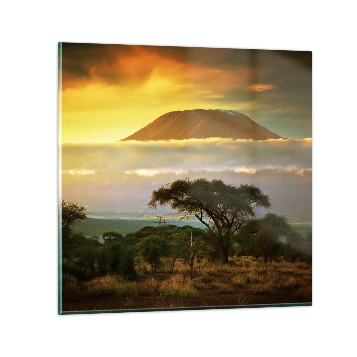 Quadro su vetro - Il sogno del viaggiatore - 70x70 cm