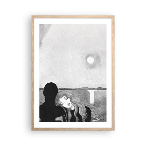 Poster in cornice rovere chiaro - Sempre un mistero - 50x70 cm