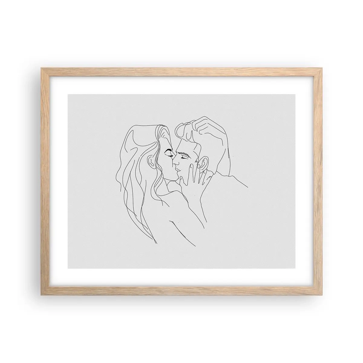 Poster in cornice rovere chiaro - La stessa linea - 50x40 cm