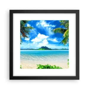 Poster in cornice nera - L'azzurro dei tropici - 30x30 cm
