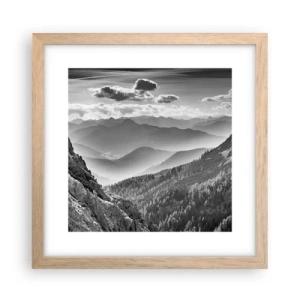 Poster in cornice rovere chiaro - Fino all'orizzonte - 30x30 cm