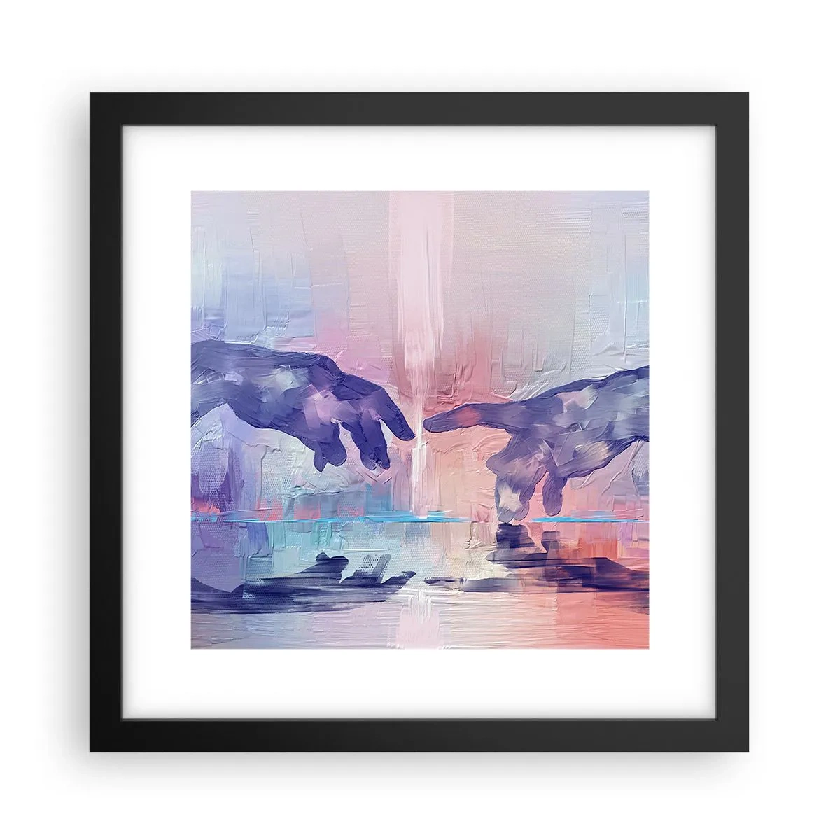 Poster in cornice nera - La scintilla divina della vita - 30x30 cm