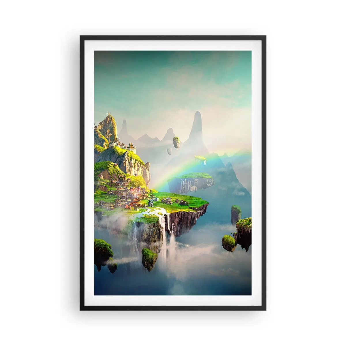 Poster in cornice nera - In mezzo al cielo: isole fortunate - 61x91 cm