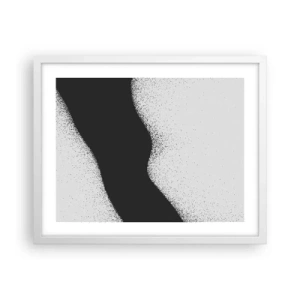 Poster in cornice bianca - Equilibrio fluido - 50x40 cm