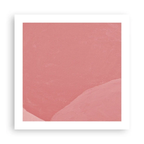 Poster - Composizione organica in rosa - 50x50 cm