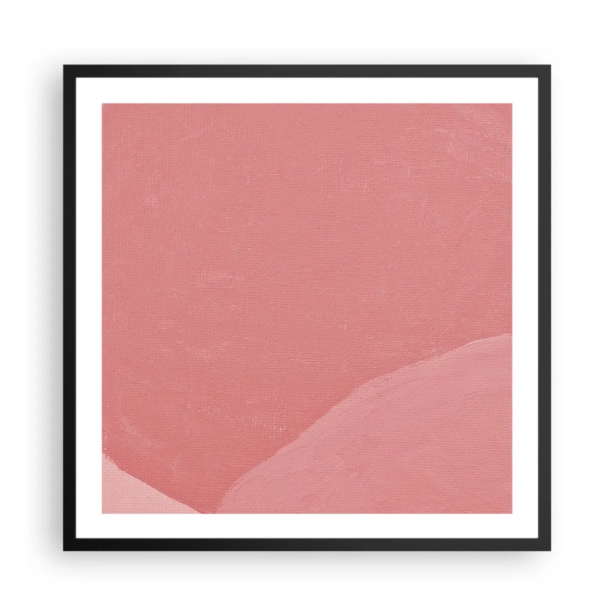 Poster in cornice nera - Composizione organica in rosa - 60x60 cm