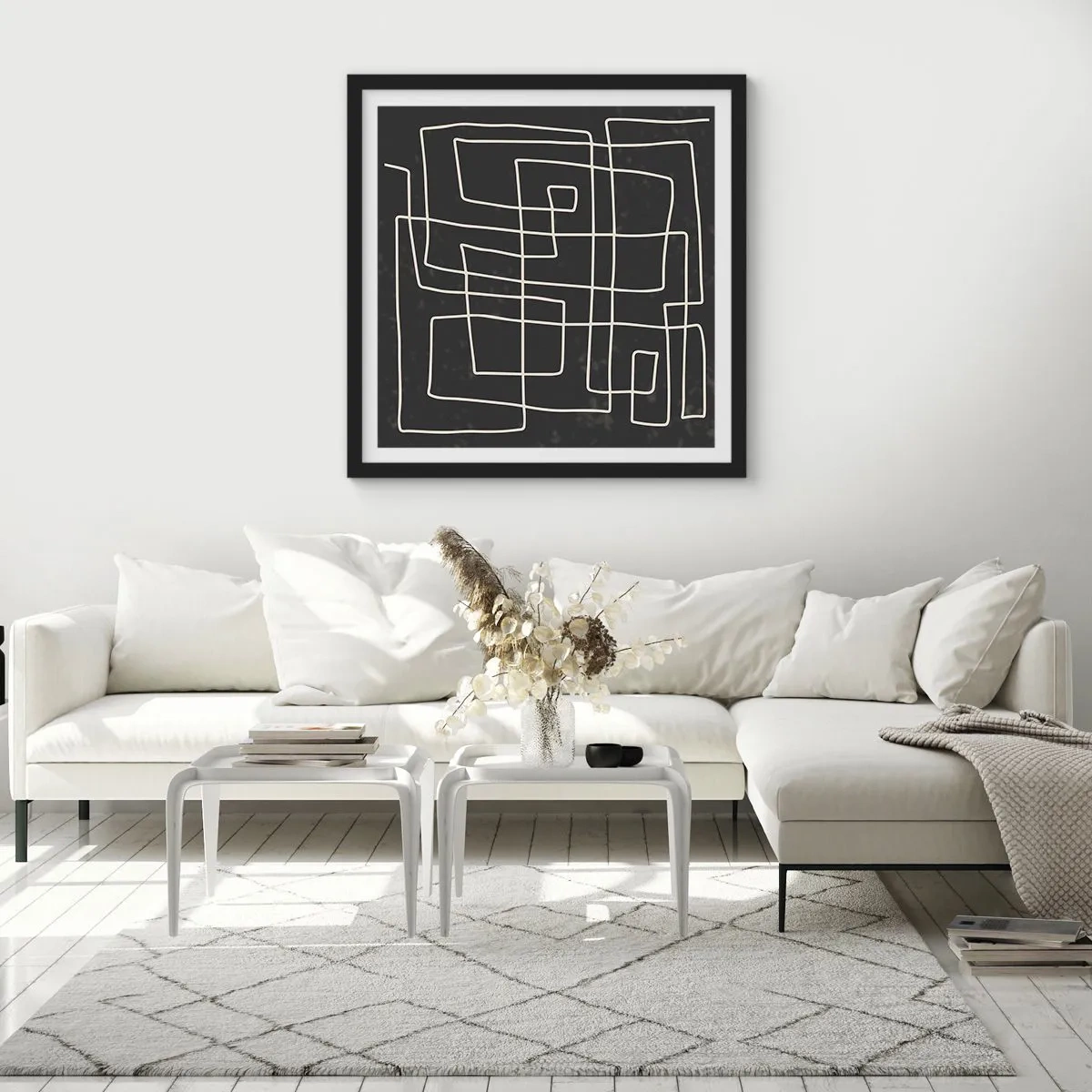 Poster in cornice nera - Non è così semplice - 30x30 cm