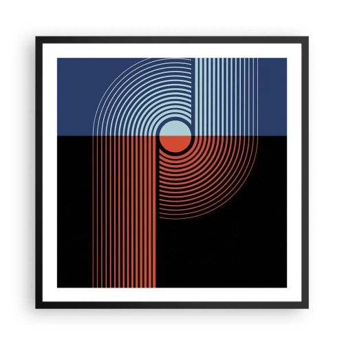 Poster in cornice nera - Nell'abbraccio geometrico - 60x60 cm