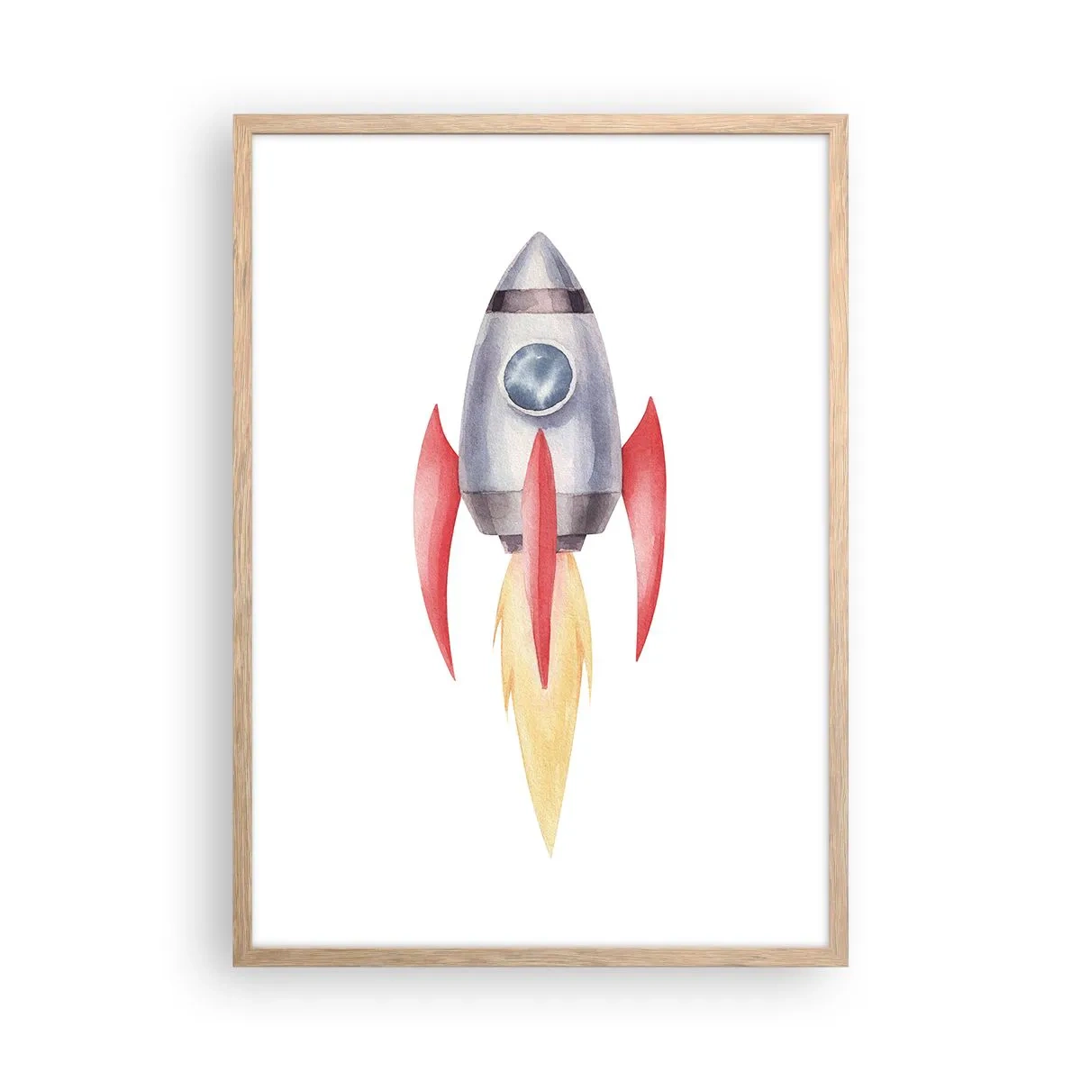 Poster in cornice rovere chiaro - Più in alto, più veloce, più lontano - 50x70 cm