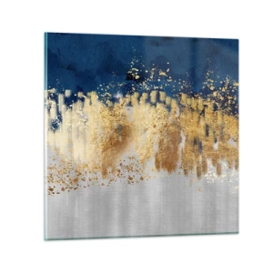 Quadro su vetro - Composizione moderna con bagliore - 30x30 cm