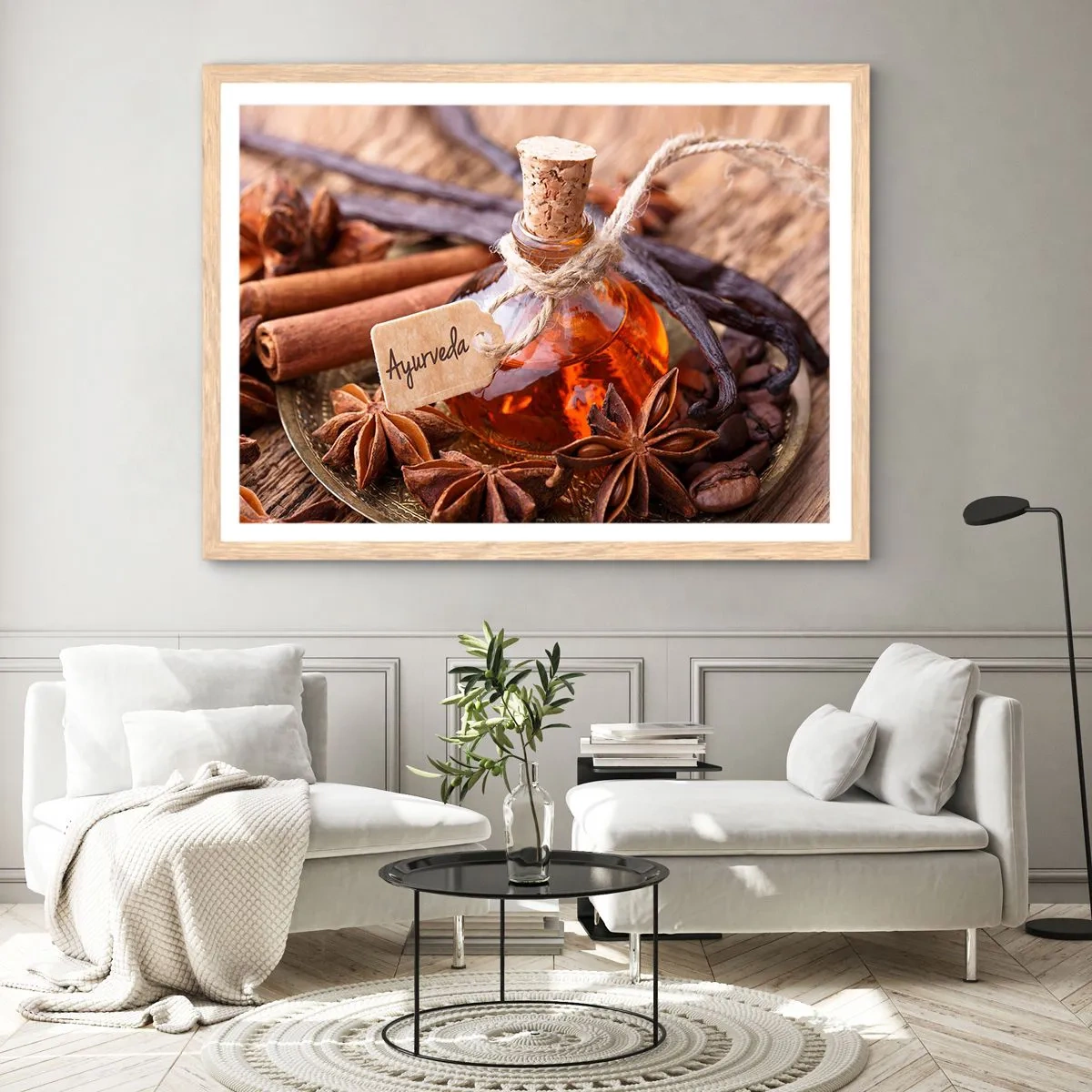 Poster in cornice rovere chiaro - Verso l'unità del corpo e dell'anima - 91x61 cm