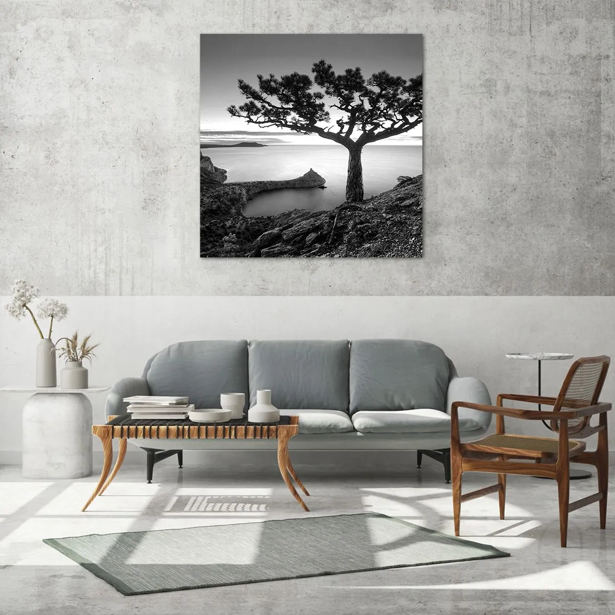 Quadro su vetro - Pace fino all'orizzonte - 60x60 cm