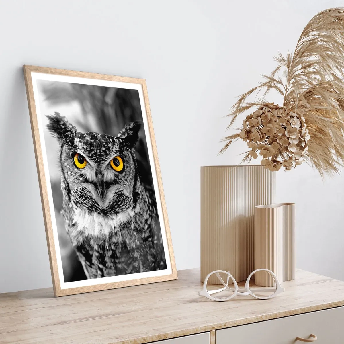 Poster in cornice rovere chiaro - Non si può nascondere niente - 40x50 cm