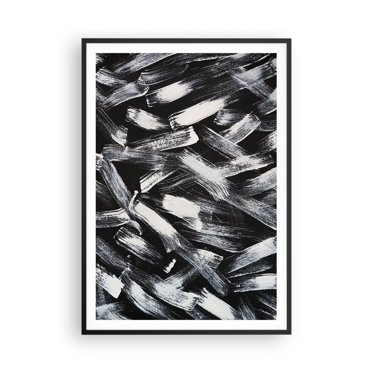 Poster in cornice nera - Astrazione in spirito industriale - 70x100 cm