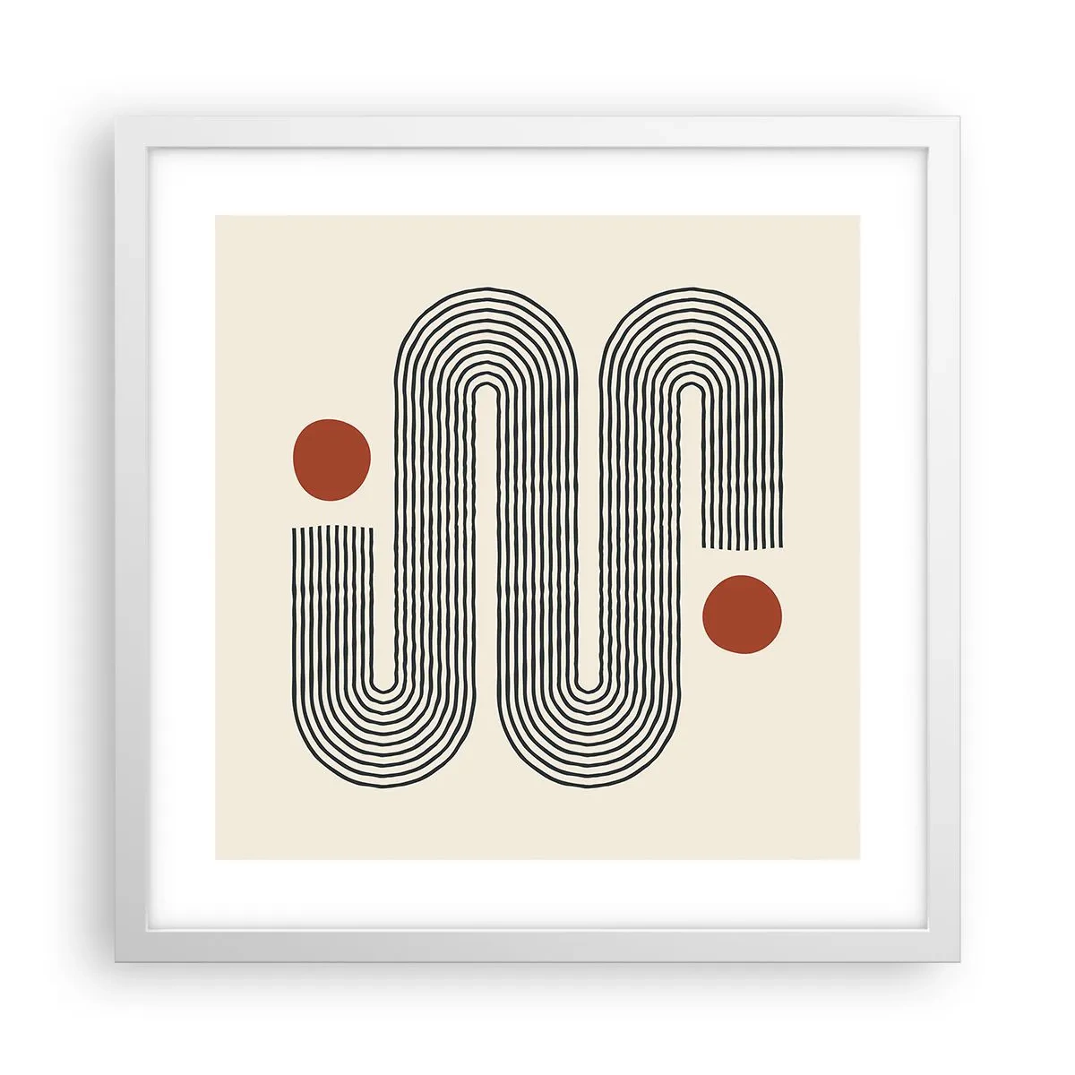 Poster in cornice bianca - Dall'inizio alla fine - 40x40 cm