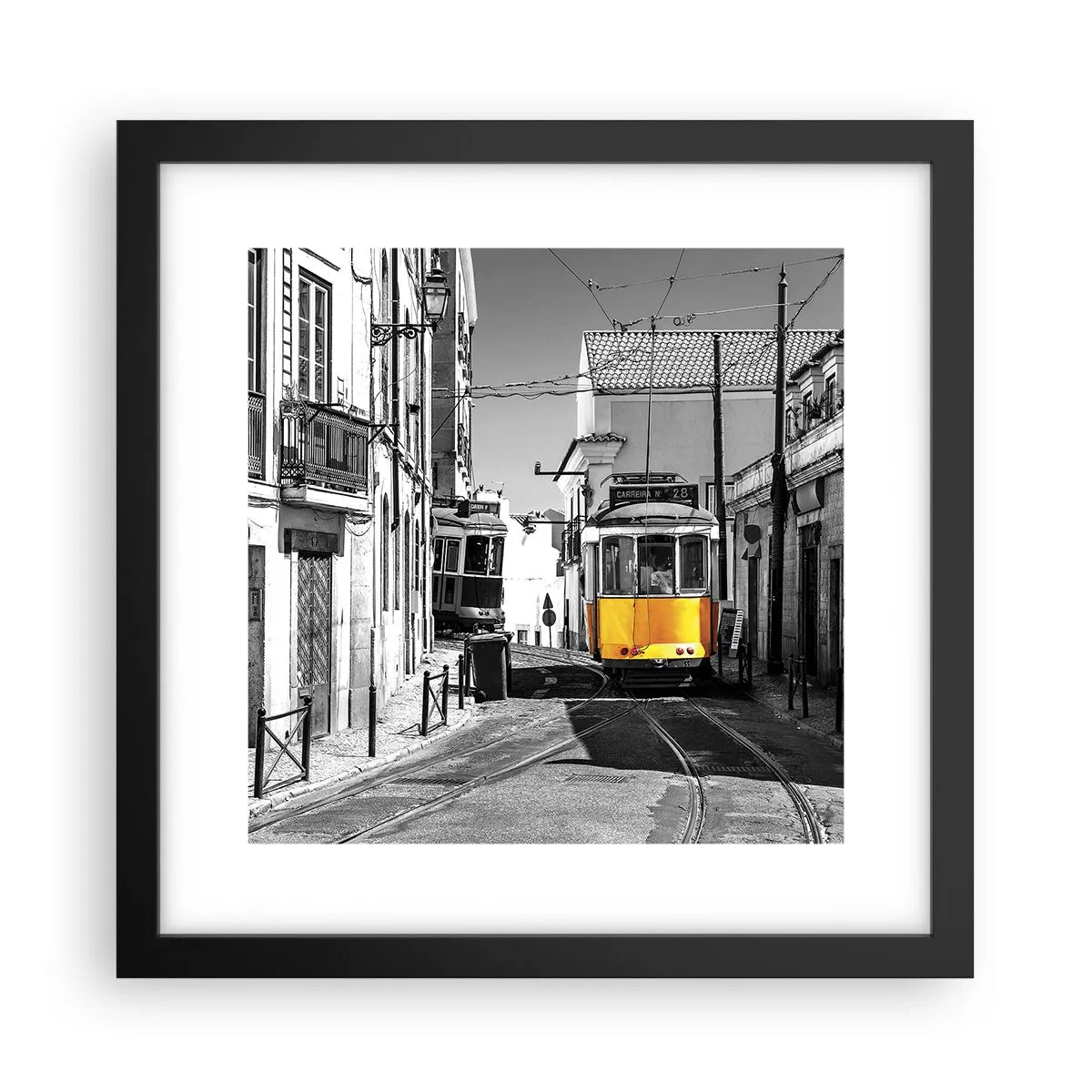 Poster in cornice nera - Lo spirito di Lisbona - 30x30 cm
