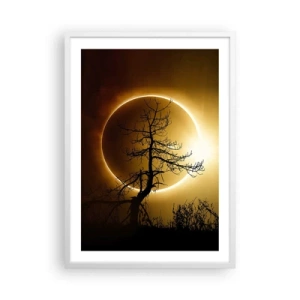Poster in cornice bianca - Eclissi totale - 50x70 cm