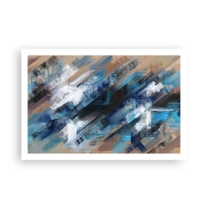 Poster - Sulla diagonale blu - 91x61 cm