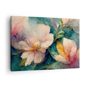 Quadro su tela - Stampe su Tela - Fiori delicati in colori pastello - 70x50cm - Delicatezza pura - Decorazione murale moderna per soggiorno e camera da letto ARTTOR