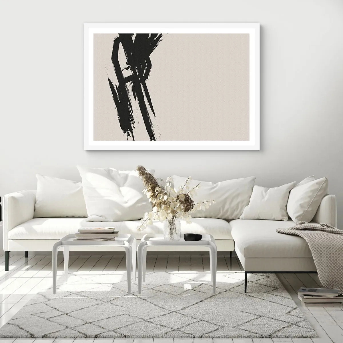 Poster in cornice bianca - Corsa sfrenata - 50x40 cm