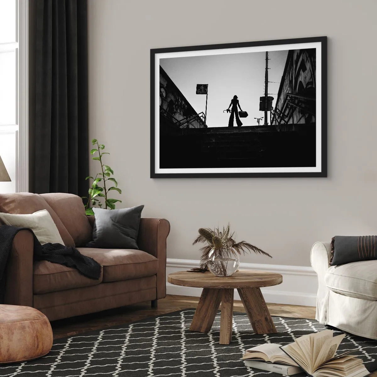 Poster in cornice nera - Gita cittadina - 91x61 cm