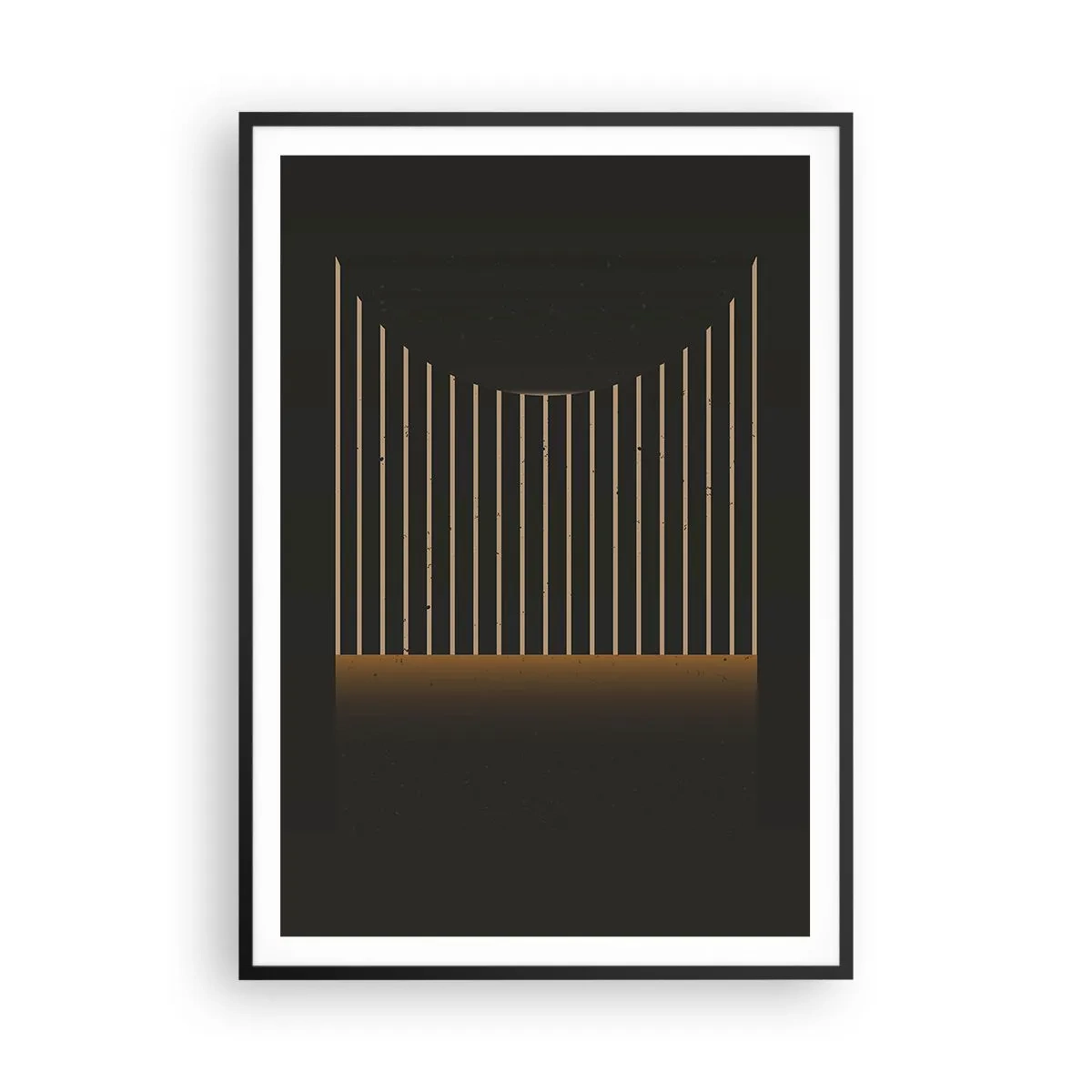 Poster in cornice nera - Esaminare l'oscurità - 70x100 cm