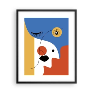 Poster in cornice nera - Ritratto decostruito - 40x50 cm