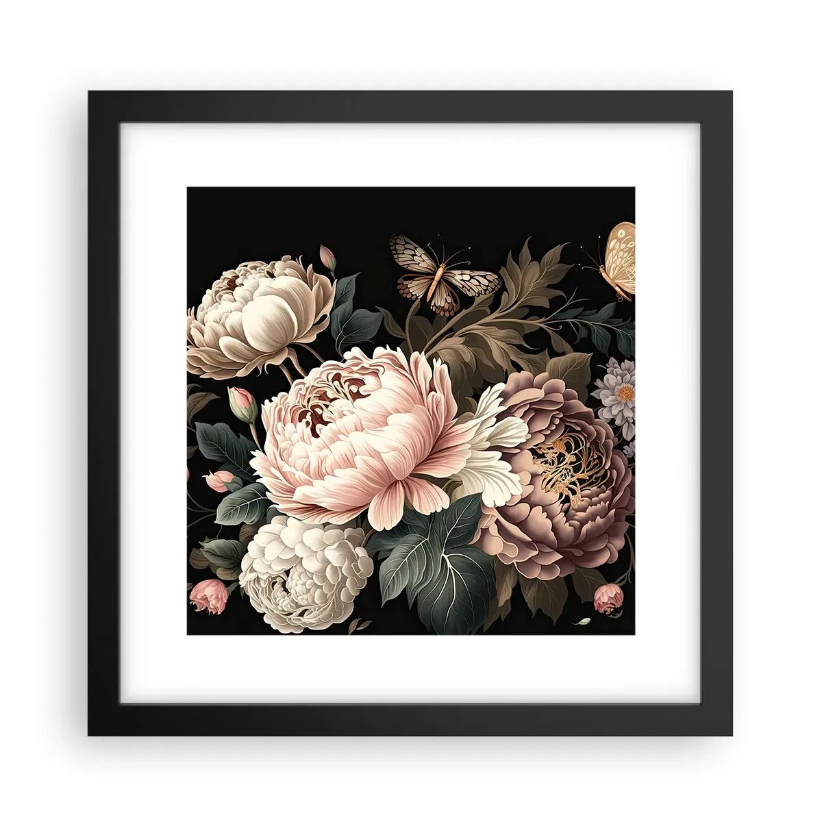 Poster in cornice nera - In stile barocco - 30x30 cm
