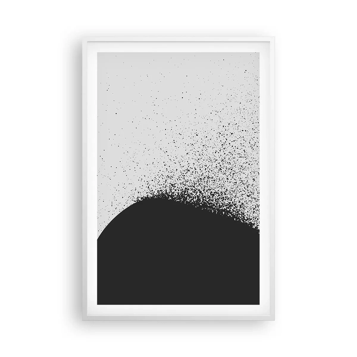 Poster in cornice bianca - Il movimento delle particelle - 61x91 cm