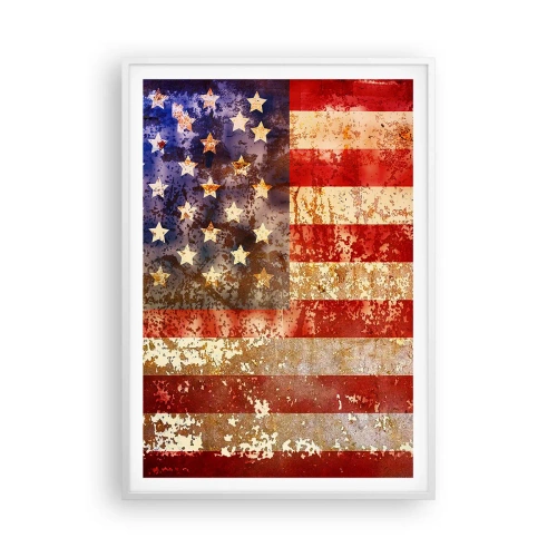 Poster in cornice bianca - L'attimo non passa - 70x100 cm